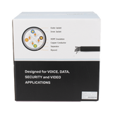 Bobina de Cable UTP 305 m Cat6 Con DOBLE FORRO para Exterior CLIMAS EXTREMOS Color Negro PRO-CAT-6-EXT-LITE-DJ - SILYMX