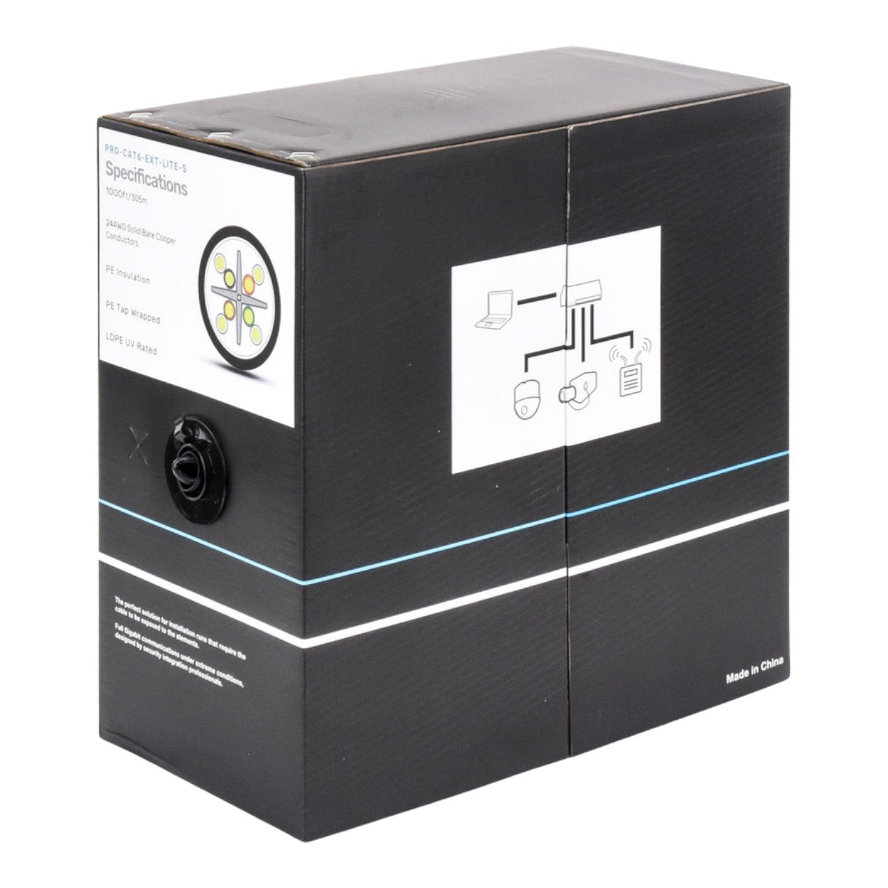 Bobina Cable Linkedpro 305mts Cat6 24awg Pro-cat-6-ext-lites - SILYMX