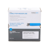 Cable Cat6 Plus Calibre 23 AWG Alto Rendimiento ETL UL 100 Metros Azul Super Flexible CCTV Video HD Redes Datos 25 Años Garantia LINKEDPRO BY EPCOM