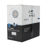 Bobina de cable Cat6+ CMR CALIBRE 23 ALTO RENDIMIENTO ETL UL color azul super flexible Uso interior de 305 metros PRO-CAT6-R