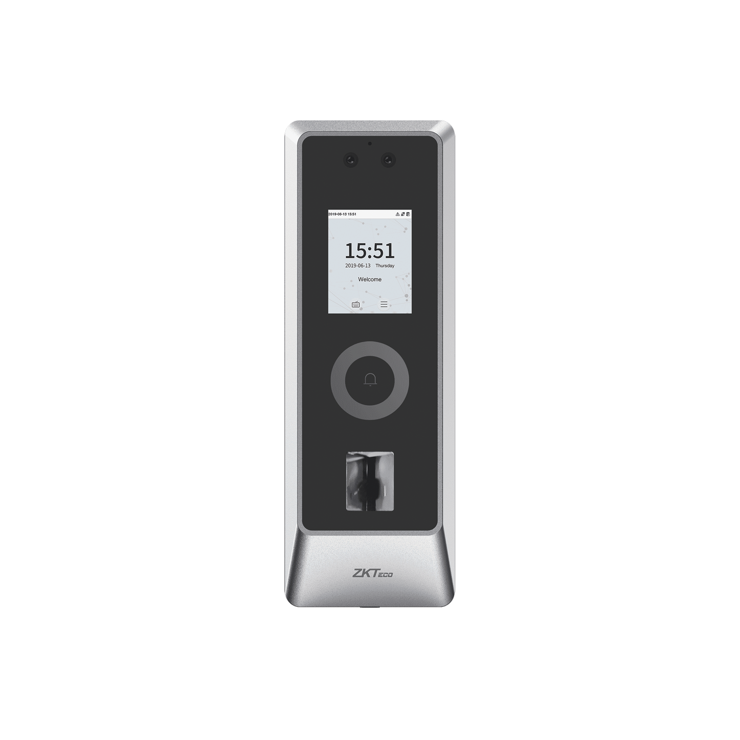 Lector Autónomo de Reconocimiento Facial y Huella Digital para Exterior IP66 con Protección PRO-MA-FP ZKTeco IK07