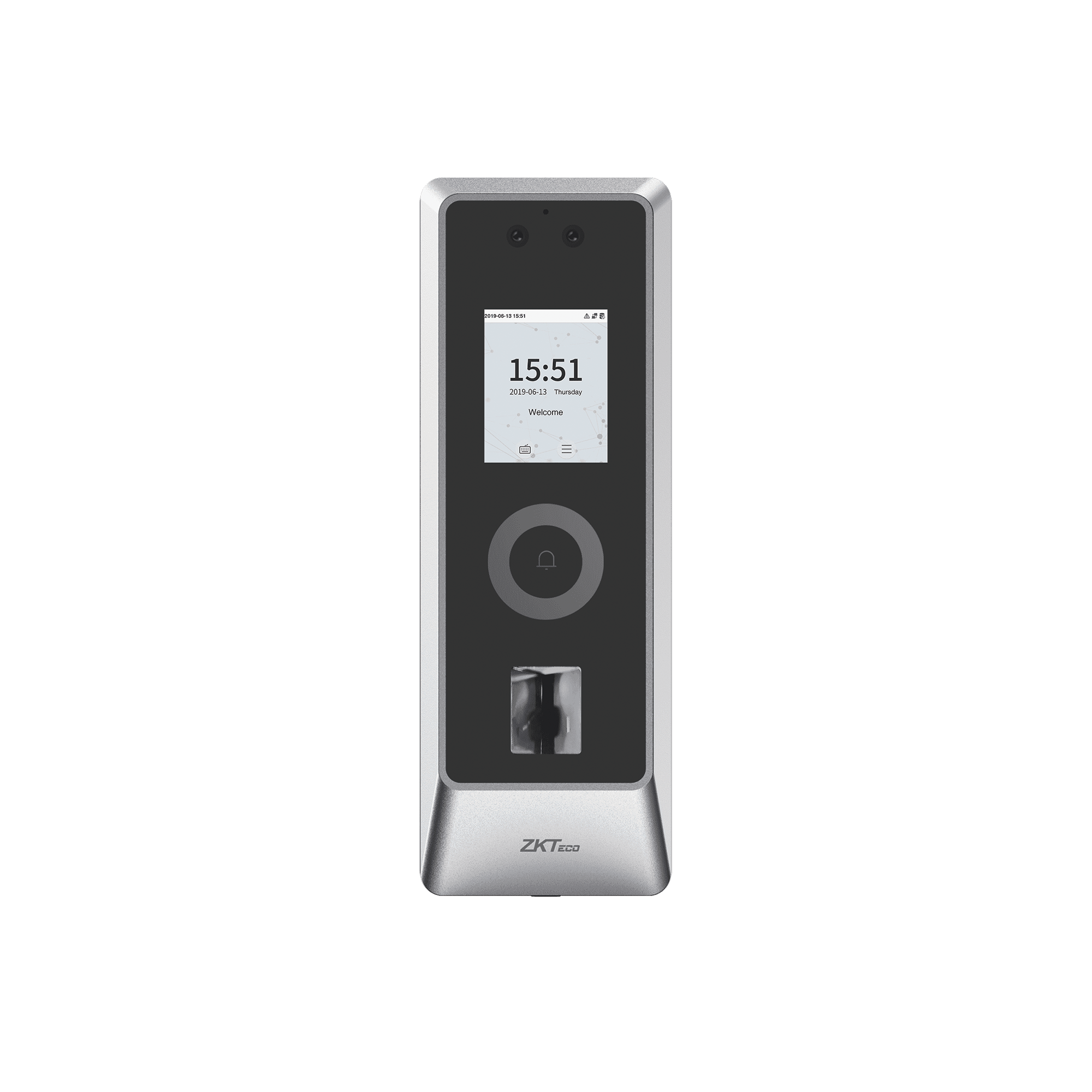 Lector Autónomo de Reconocimiento Facial y Huella Digital para Exterior IP66 con Protección PRO-MA-FP ZKTeco IK07