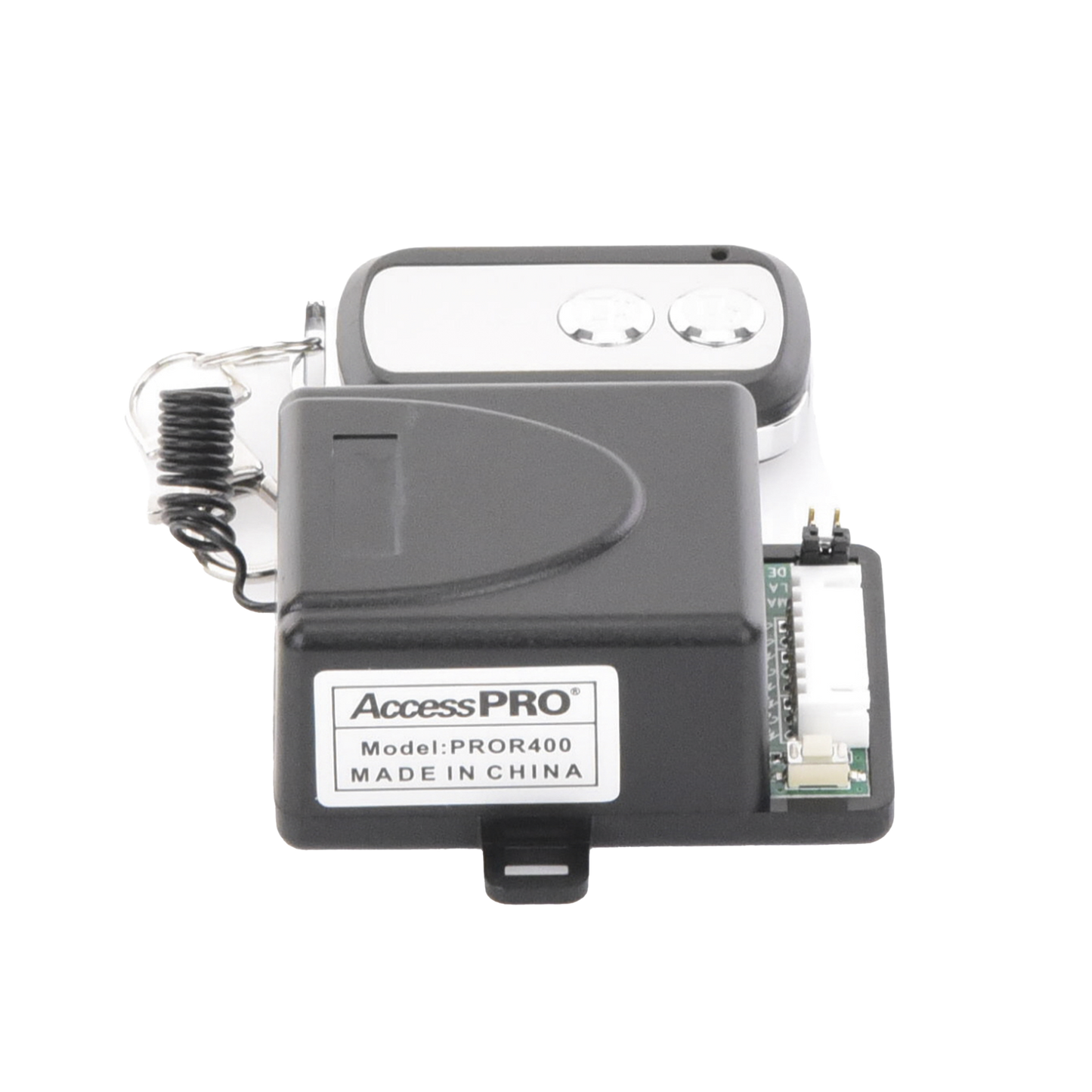 Receptor Inalámbrico ACCESSPRO PROR400 con 2 Relevadores y Control Remoto – Alcance 50 m