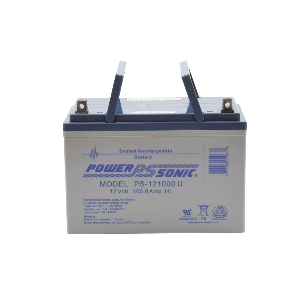 Batería 12V 100AH Para Respaldo Tecnologías AGM/VRLA 10-12 Años Vida Útil Terminales U Reconocida ULPS-121000-U - SILYMX