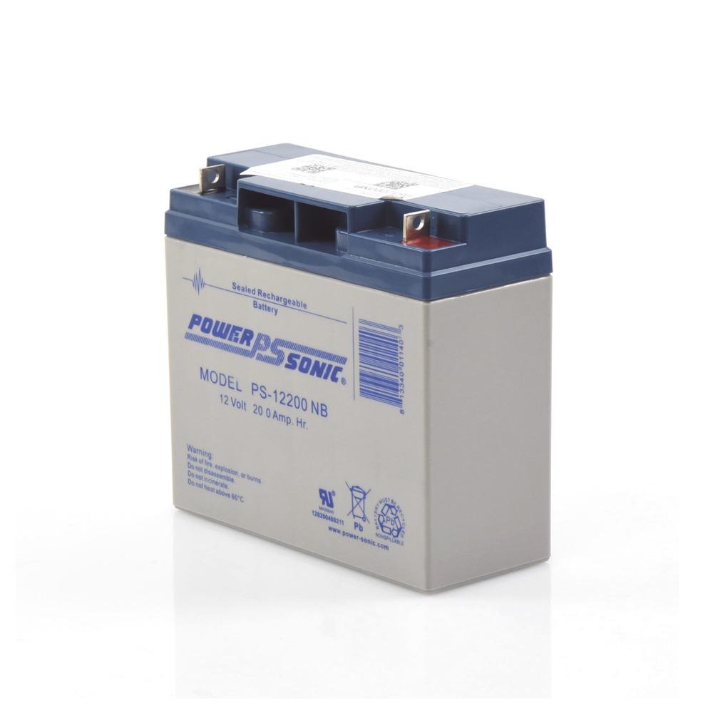 Batería de Respaldo POWER SONIC 12V 20AH AGM/VRLA 5 Años Vida Útil Terminales NB  UL PS-12200-NB - SILYMX
