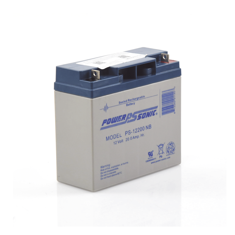 Batería de Respaldo POWER SONIC 12V 20AH AGM/VRLA 5 Años Vida Útil Terminales NB  UL PS-12200-NB - SILYMX
