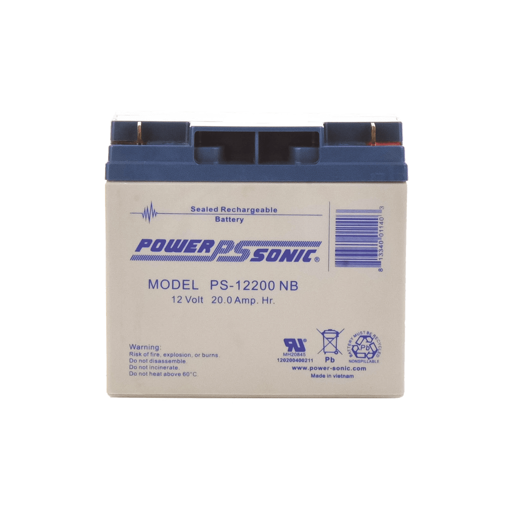 Batería 12V 20AH Para Respaldo Tecnologías AGM/VRLA 5 Años Vida Útil Terminales NB2 Reconocida UL PS-12200-NB2 - SILYMX