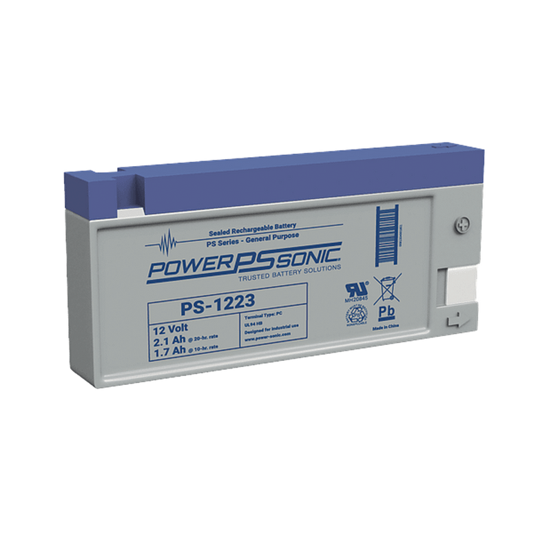 Batería 12V 2.1AH Para Respaldo AGM/VRLA 5 Años Vida Útil Terminales PC Reconocida UL POWER SONIC PS-1223-PC - SILYMX