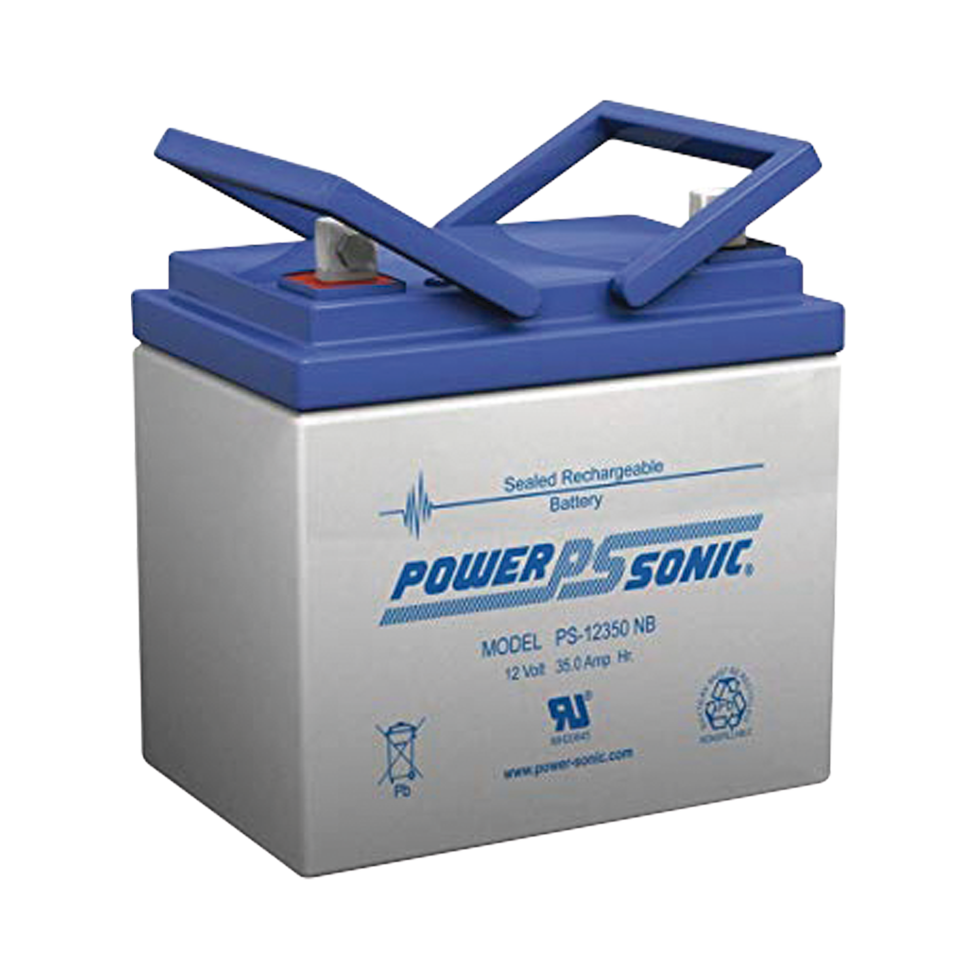 Batería 12V 33AH Para Respaldo AGM/VRLA 5 Años Vida Útil Terminales NB Reconocida UL POWER SONIC PS-12330-NB - SILYMX