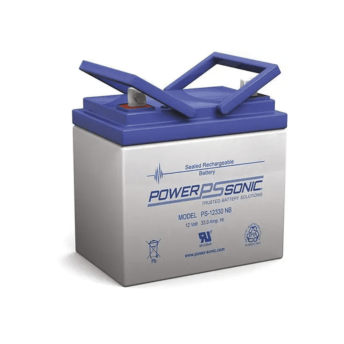 BateriasPOWER SONICPS-12330-NB3Batería Respaldo 12V 33AH AGM VRLA 5 Años Terminales NB3 UL Power Sonic PS - 12330 - NB3 - SILYMX