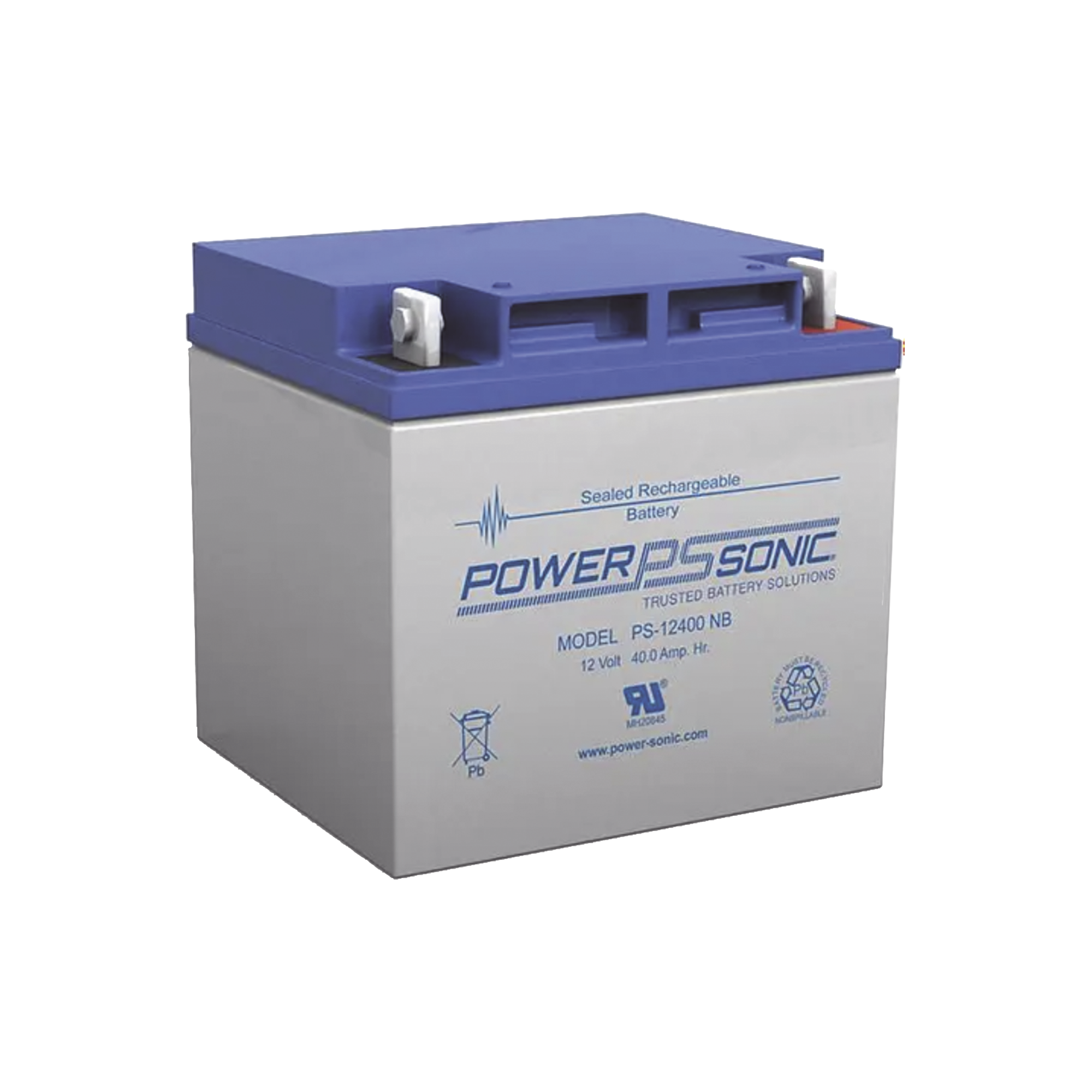 Batería 12V, 40AH, Para Respaldo, Tecnologías AGM/VRLA, 5 Años Vida Útil, Terminales T6, Reconocida UL  