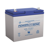 Batería 12V 55AH Para Respaldo AGM/VRLA 5 Años Vida Útil Terminales U Reconocida UL POWER SONIC PS-12550U - SILYMX