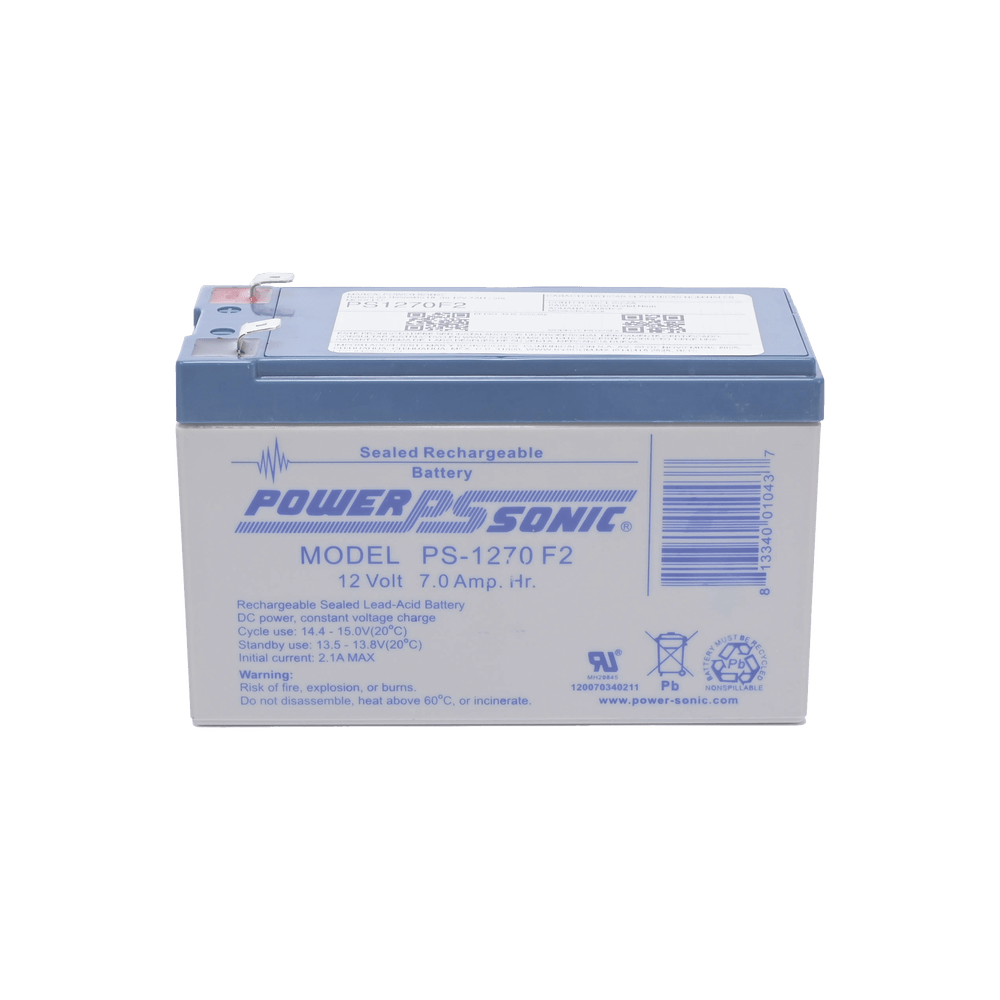 Batería de Respaldo POWER SONIC UL de 12V 7AH Terminales Tipo F2 PS-1270-F2 - SILYMX