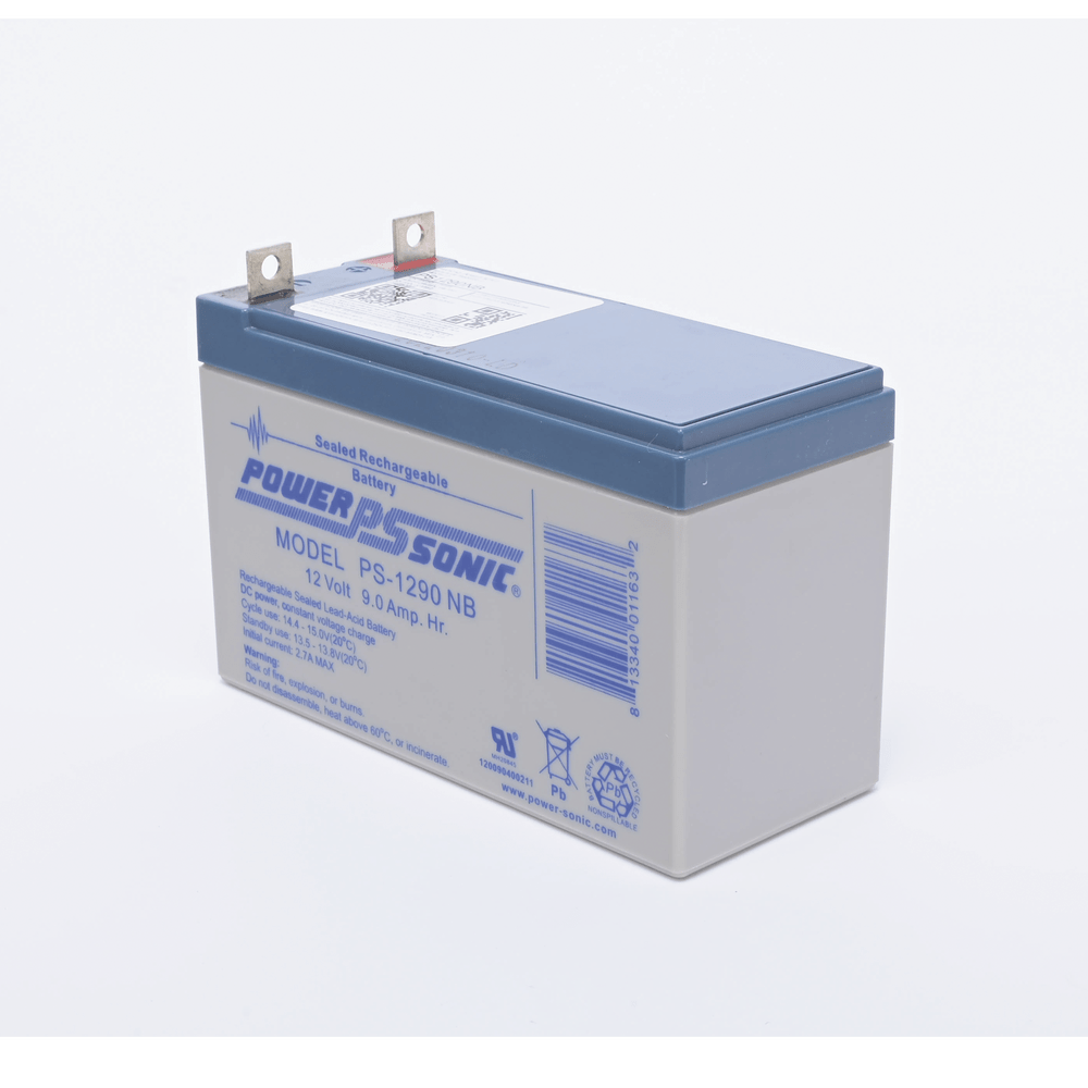 Batería Powersonic AGM Ácido de Plomo Sellada Recargable 12V 9AH 5 Años Vida Útil Terminales tipo NB Reconocida UL PS-1290-NB - SILYMX