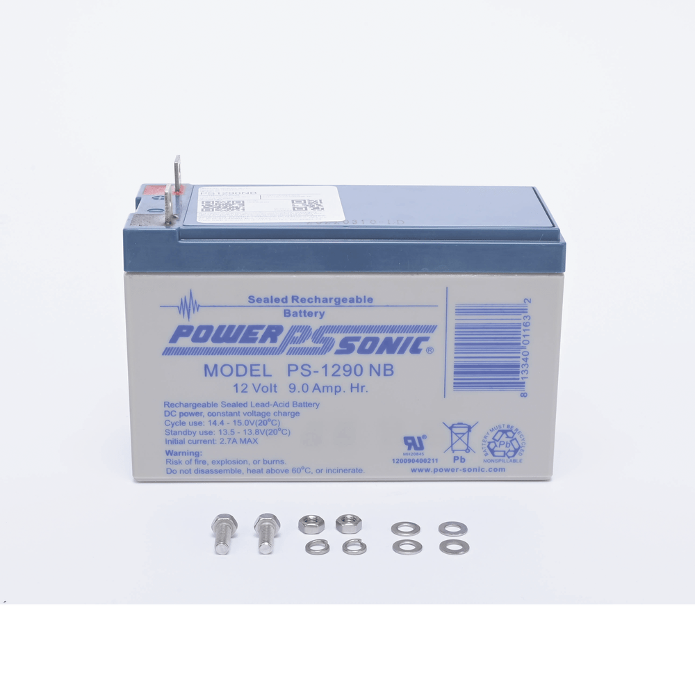 Batería Powersonic AGM Ácido de Plomo Sellada Recargable 12V 9AH 5 Años Vida Útil Terminales tipo NB Reconocida UL PS-1290-NB - SILYMX