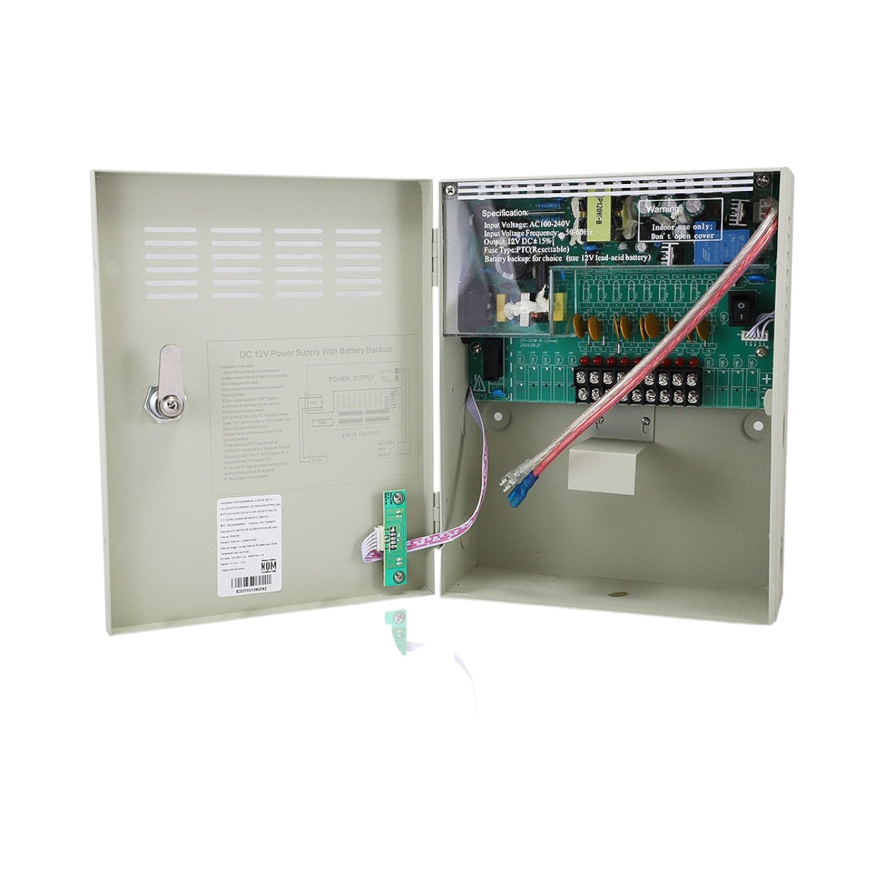 Fuente De Poder Tipo Caja 12vdc 10amp 9 Canales De 1.1amp Cada Uno Espacio Para Batería De Respaldo (no Incluye Batería) - SILYMX