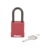 Candado de Bloqueo LOTO de Seguridad Dieléctrico Con Llave Única Diámetro de 6.5 mm Color Rojo PSL-8 - SILYMX