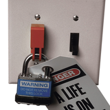 Dispositivo de Bloqueo LOTO para Interruptores Eléctricos de Palanca de 15.2 x 22.3 mm Color Rojo PSL-WS - SILYMX