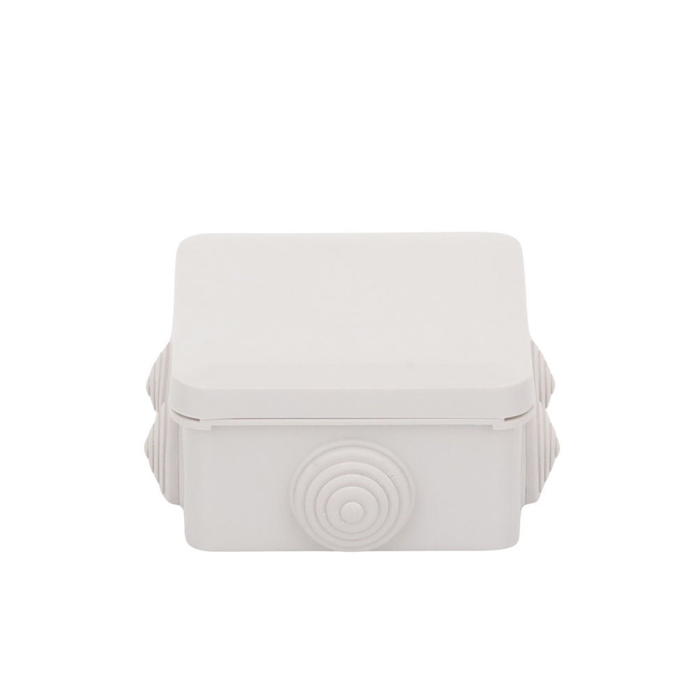 Caja Derivación-Conexión de Plástico (8.9 X 8.9 X 5.0 cm) con 7 Glándulas de Goma - SILYMX