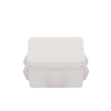 Caja Derivación-Conexión de Plástico (8.9 X 8.9 X 5.0 cm) con 7 Glándulas de Goma - SILYMX