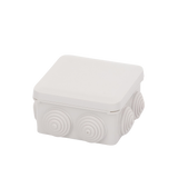 Caja Derivación-Conexión de Plástico (8.9 X 8.9 X 5.0 cm) con 7 Glándulas de Goma - SILYMX