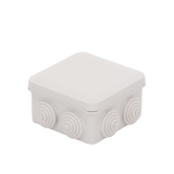 Caja Derivación-Conexión de Plástico (8.9 X 8.9 X 5.0 cm) con 7 Glándulas de Goma - SILYMX