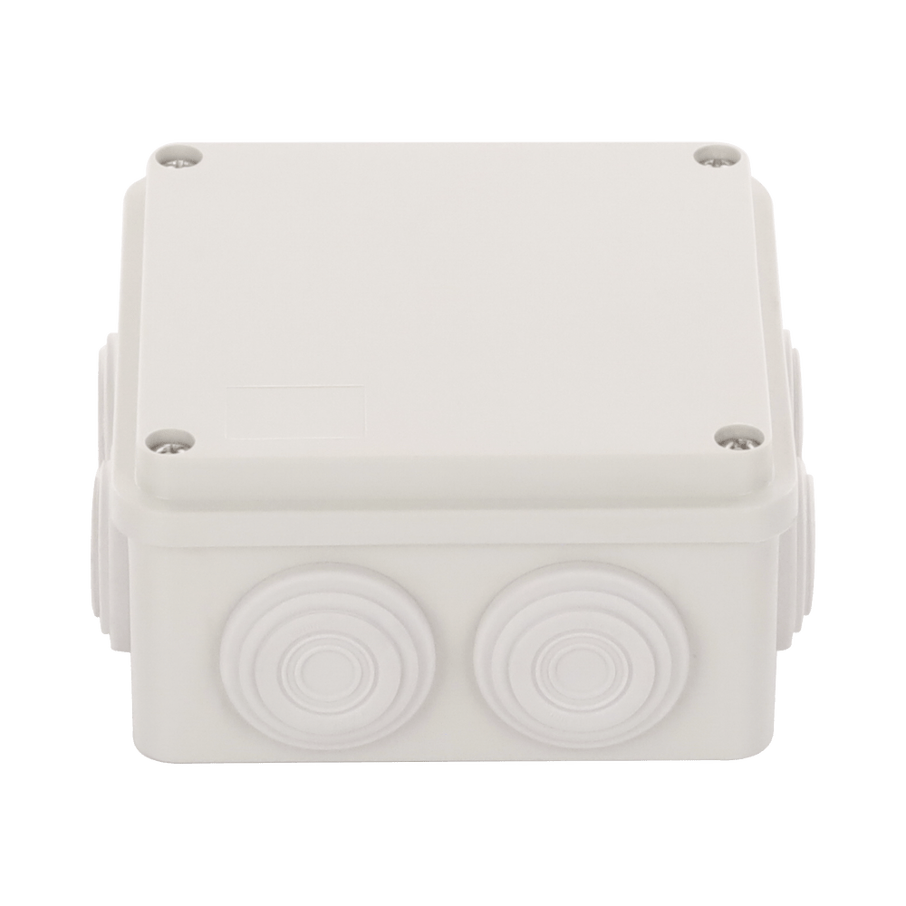 Caja Derivación-Conexión de Plástico (10 X 10 X 5.4 cm) con 6 Glándulas de Goma. - SILYMX