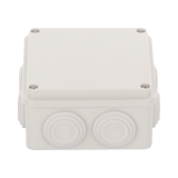 Caja Derivación-Conexión de Plástico (10 X 10 X 5.4 cm) con 6 Glándulas de Goma. - SILYMX