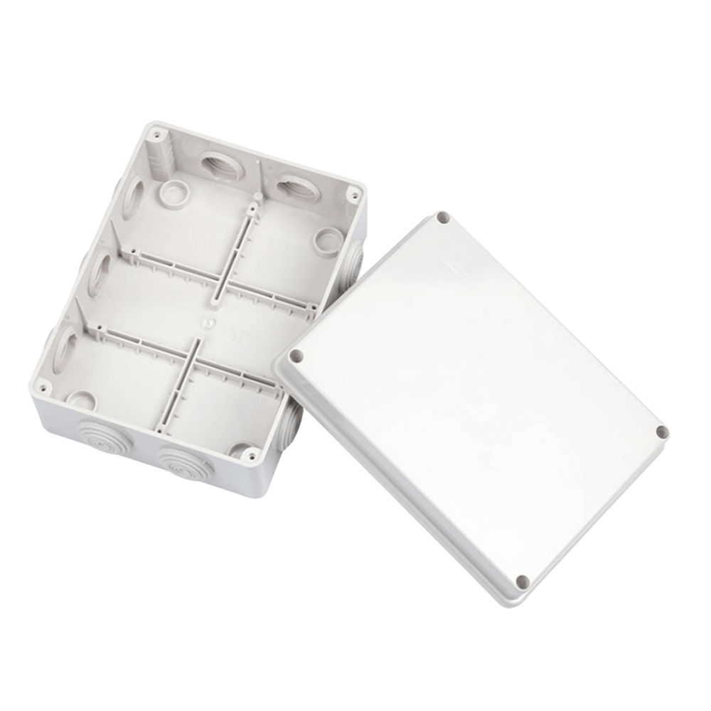 Caja Derivación-Conexión de Plástico (14 X 19 X 7.6 cm) con 10 Glándulas de Goma - SILYMX