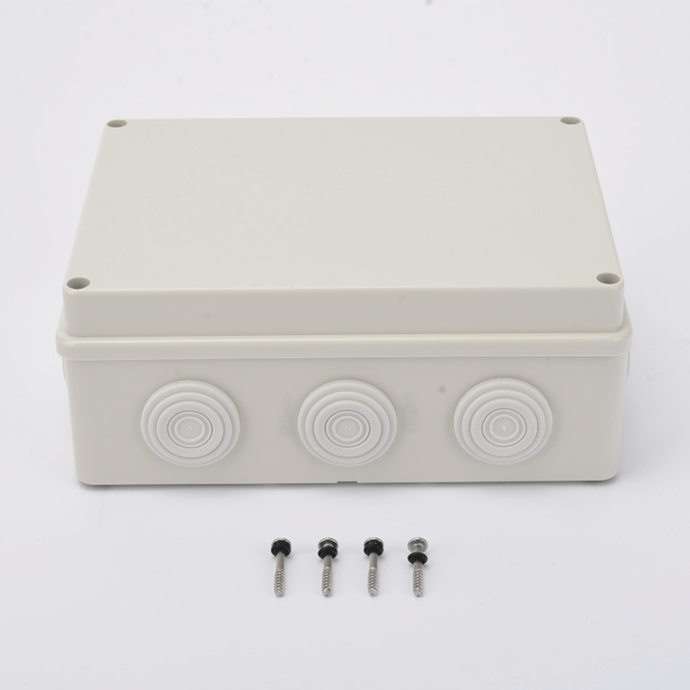 Caja Derivación-Conexión de Plástico (14 X 19 X 7.6 cm) con 10 Glándulas de Goma - SILYMX