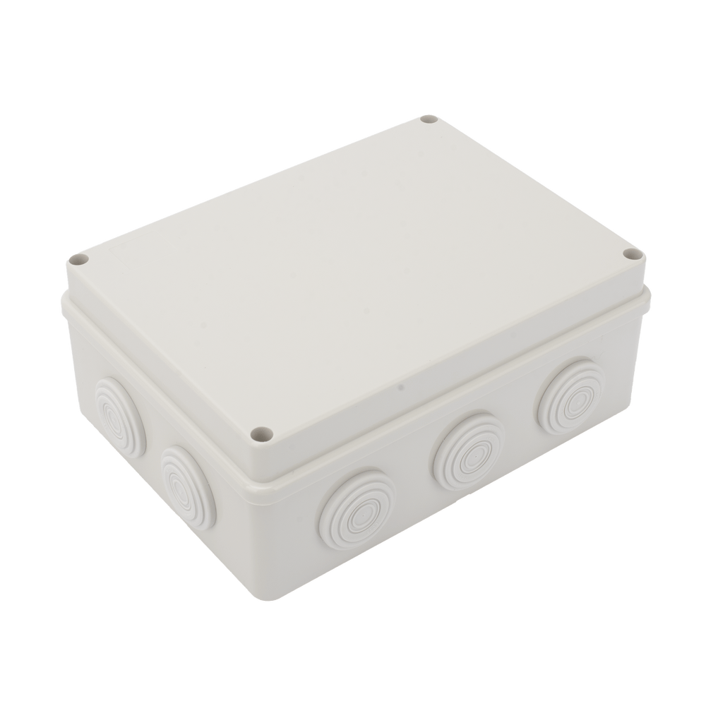 Caja Derivación-Conexión de Plástico (14 X 19 X 7.6 cm) con 10 Glándulas de Goma - SILYMX