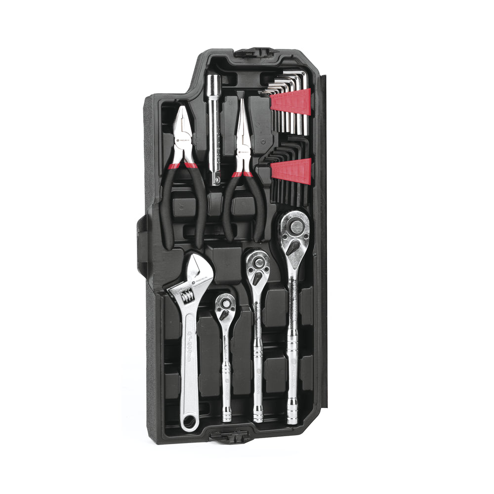 Juego de Herramientas con 144 piezas totales. Pulgadas + Milimétricas Presentación Maletín PST-144-MA - SILYMX