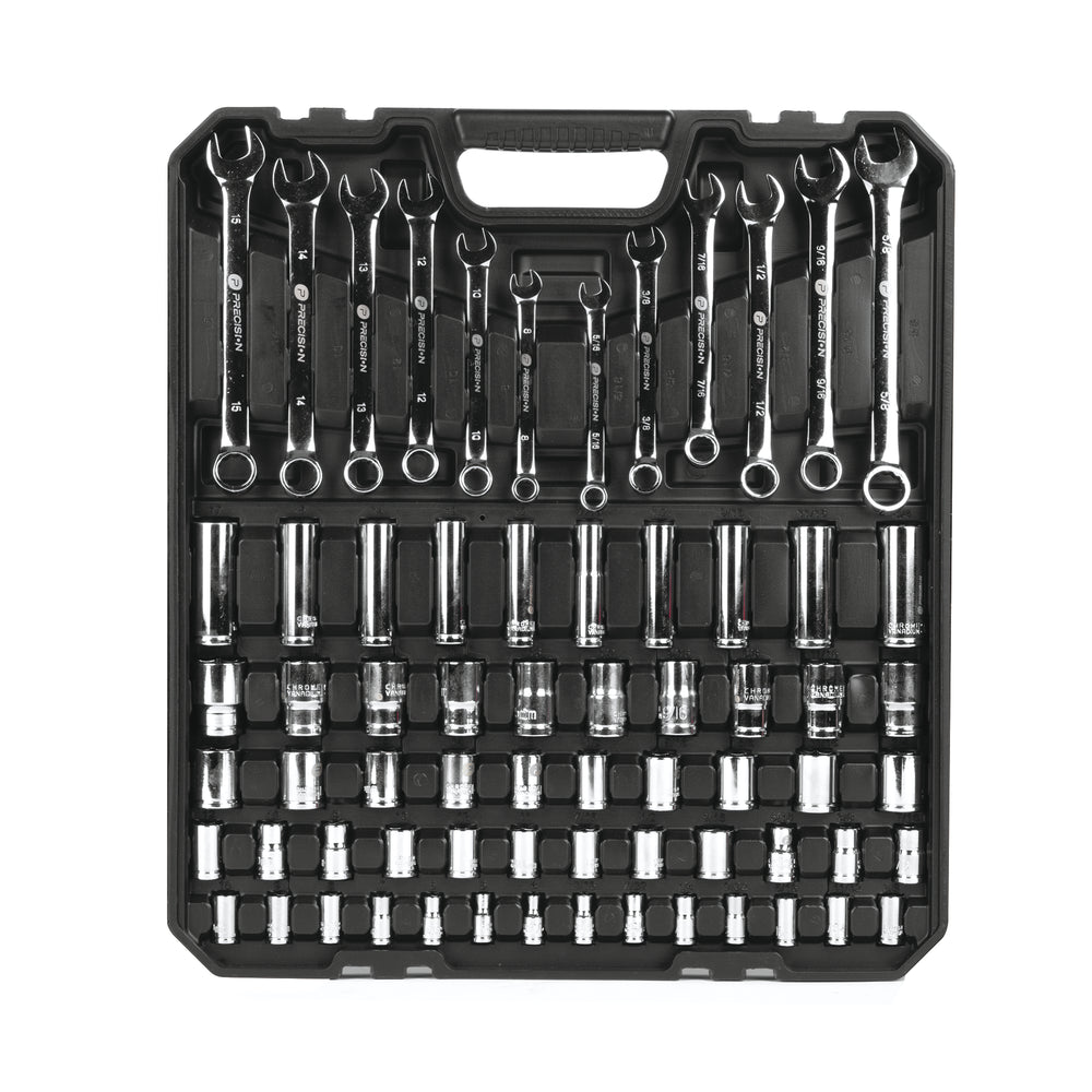 Juego de Herramientas con 144 piezas totales. Pulgadas + Milimétricas Presentación Maletín PST-144-MA - SILYMX