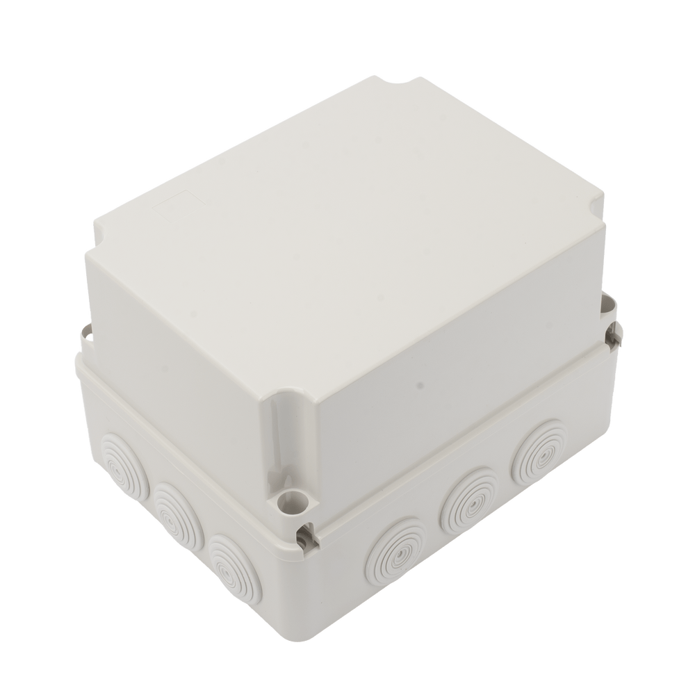 Caja Derivación-Conexión de Plástico (19 X 24 X 16.5 cm) con 12 Glándulas de Goma PRECISION - SILYMX