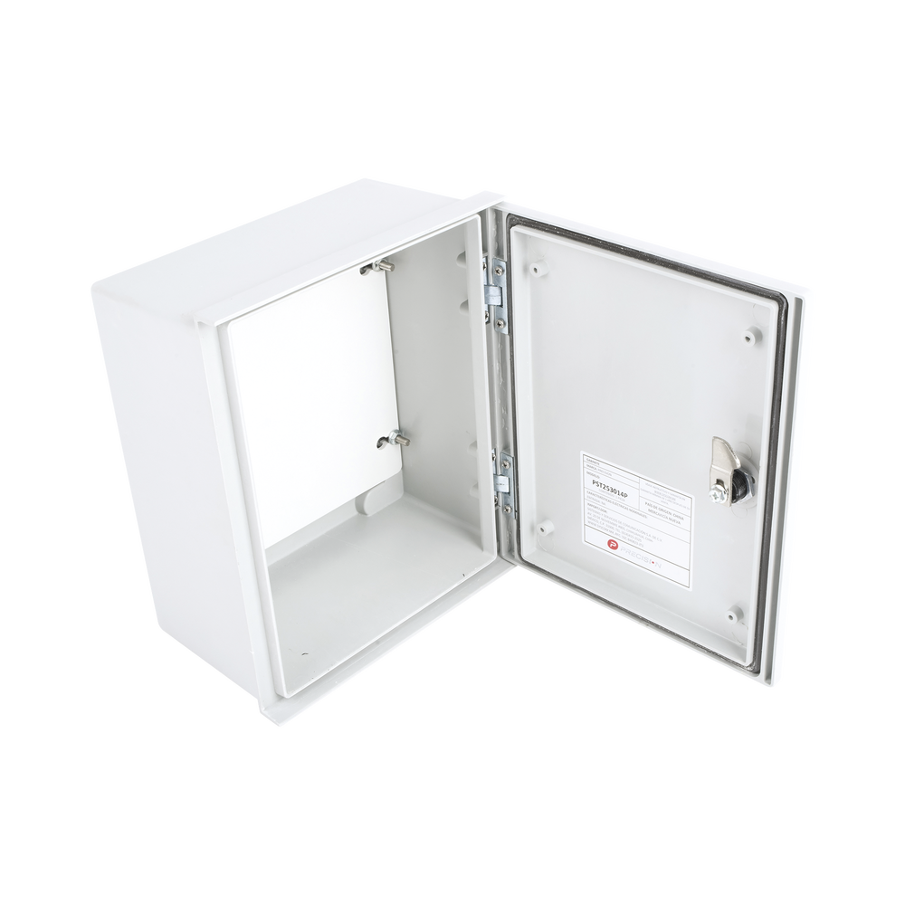 Gabinete de Poliéster IP65 Uso en Intemperie (250 x 300 x 14m) con Placa Trasera Interior (Incluye Chapa y Llave)0 m - SILYMX