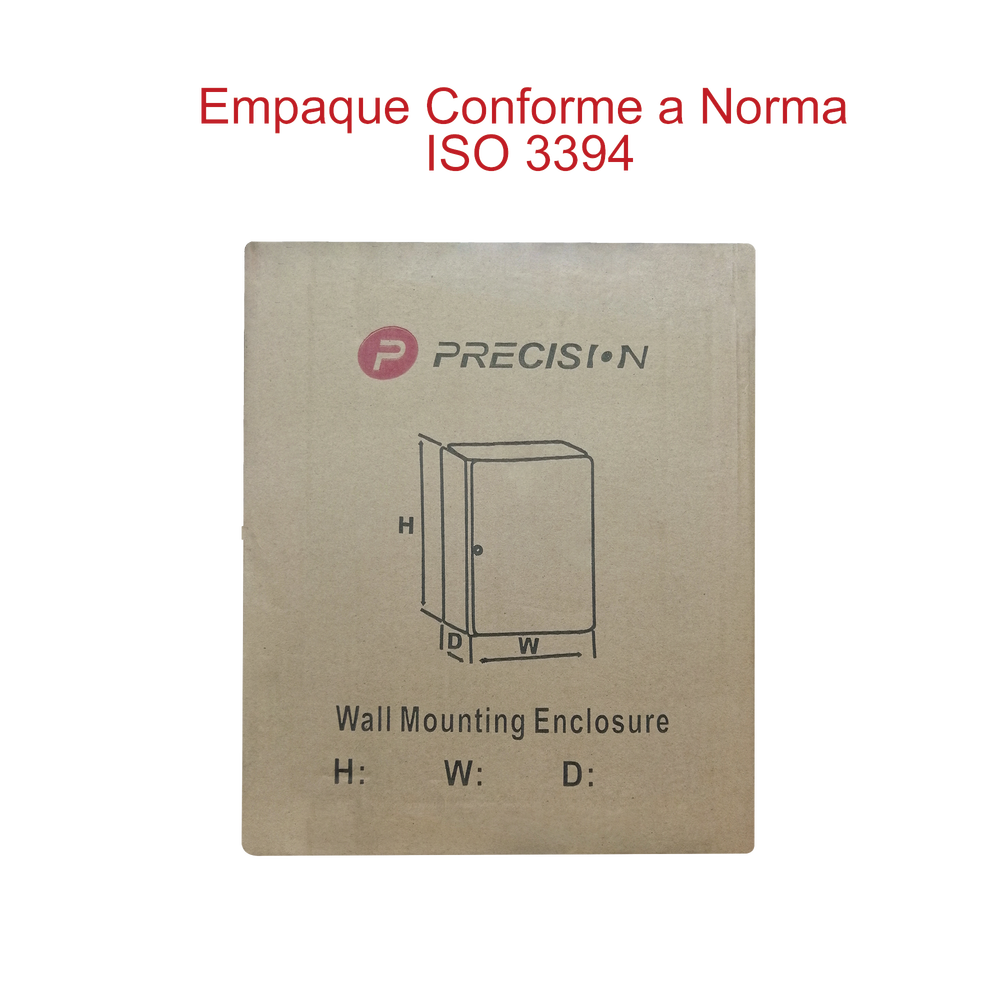Gabinete de Acero IP66 Uso en Intemperie (250 x 300 x 150 mm) con Placa Trasera Interior y Compuerta Inferior Atornillable (Incluye Chapa y Llave) - SILYMX