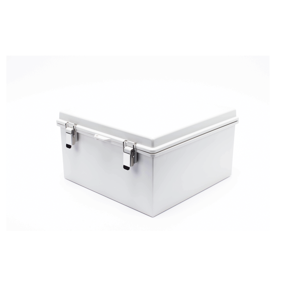 Gabinete de Plástico ABS Uso en Intemperie (300 x 300 x 180 mm) Cierre por Broche - SILYMX