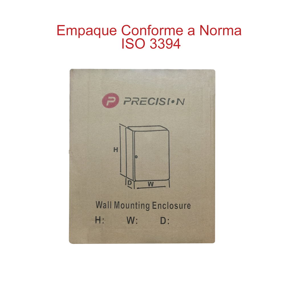 Gabinete De Acero Ip66 Uso En Intemperie 300 X 400 X 200 Mm Con Placa Trasera Interior Y Compuerta Inferior Atornillable PST-3040-20A - SILYMX