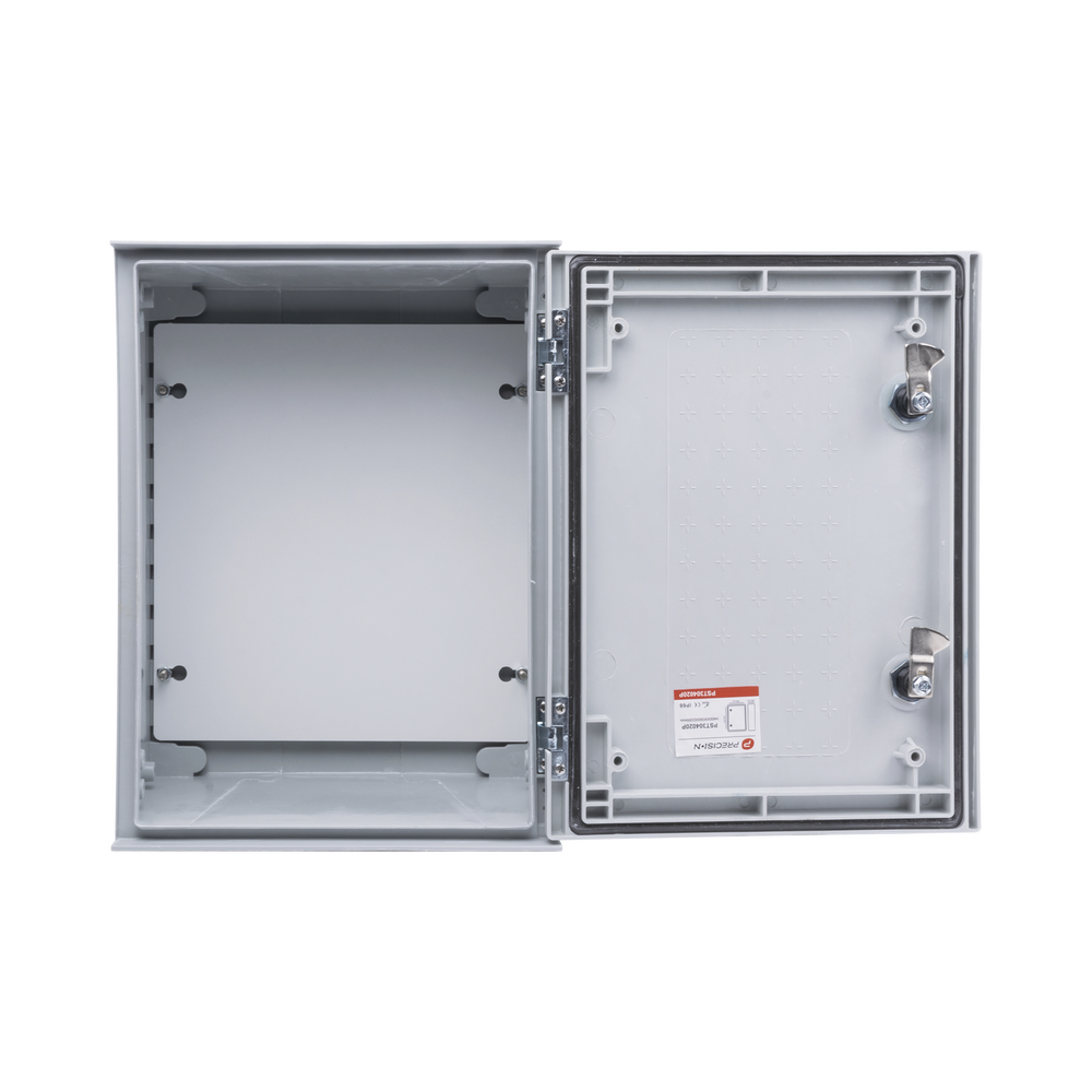 Gabinete de Poliéster IP65 Uso en Intemperie (300 x 400 x 200 mm) con Placa Trasera Interior (Incluye Chapa y Llave) - SILYMX