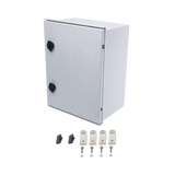 Gabinete de Poliéster IP65 Uso en Intemperie (300 x 400 x 200 mm) con Placa Trasera Interior (Incluye Chapa y Llave) - SILYMX
