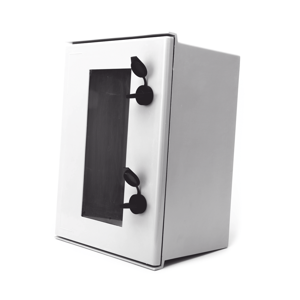 Gabinete de Poliéster IP65 Puerta TransparenteUso en Intemperie (300 x 400 x 200 mm) con Placa Trasera Interior (Incluye Chapa y Llave) - SILYMX