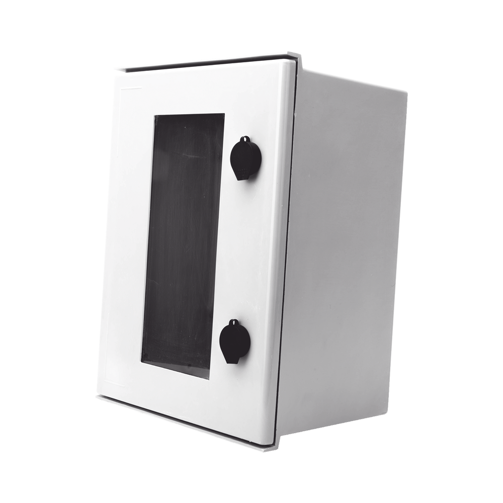 Gabinete de Poliéster IP65 Puerta TransparenteUso en Intemperie (300 x 400 x 200 mm) con Placa Trasera Interior (Incluye Chapa y Llave) - SILYMX