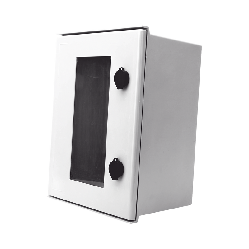 Gabinete de Poliéster IP65 Puerta TransparenteUso en Intemperie (300 x 400 x 200 mm) con Placa Trasera Interior (Incluye Chapa y Llave) - SILYMX