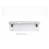 Gabinete de Plástico ABS, Uso en Intemperie IP66 (350 x 460 x 160 mm) Cierre por Broche Inoxidable y Permite Cerrado con Candado y Llave PST-3546-16E