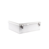 Gabinete de Plástico ABS, Uso en Intemperie IP66 (350 x 460 x 160 mm) Cierre por Broche Inoxidable y Permite Cerrado con Candado y Llave PST-3546-16E