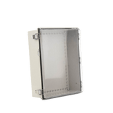 Gabinete Plástico ABS Puerta Transparente Uso Intemperie (350 x 460 x 160 mm) Cierre por Broches Inoxidables y Permite Cerrado con Candado Y Llave (Perno 5mm) - SILYMX