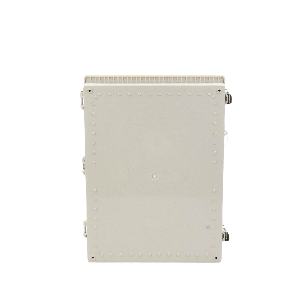 Gabinete Plástico ABS Puerta Transparente Uso Intemperie (350 x 460 x 160 mm) Cierre por Broches Inoxidables y Permite Cerrado con Candado Y Llave (Perno 5mm) - SILYMX