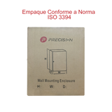 Gabinete de Acero IP66 Uso en Intemperie 400 x 400 x 200 mm con Placa Trasera Interior y Compuerta Inferior Atornillable PST-4040-20A - SILYMX