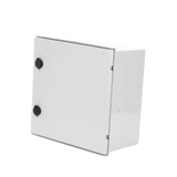 Gabinete de Poliéster IP65 Uso en Intemperie 40 x 40 x 20 cm con Placa Trasera Interior de Plástico Incluye Chapa y Llave - SILYMX