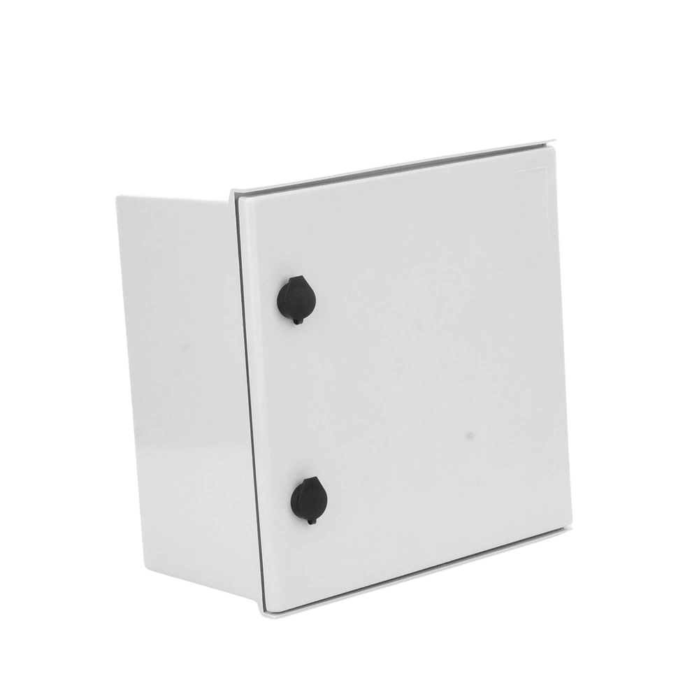Gabinete de Poliéster IP65 Uso en Intemperie 40 x 40 x 20 cm con Placa Trasera Interior de Plástico Incluye Chapa y Llave - SILYMX